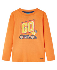 T-shirt enfant manches longues orange foncé 128 | Mobilier & Déco