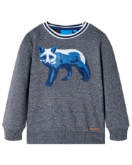 Sweatshirt pour enfants mélange bleu marine 128 | Mobilier & Déco