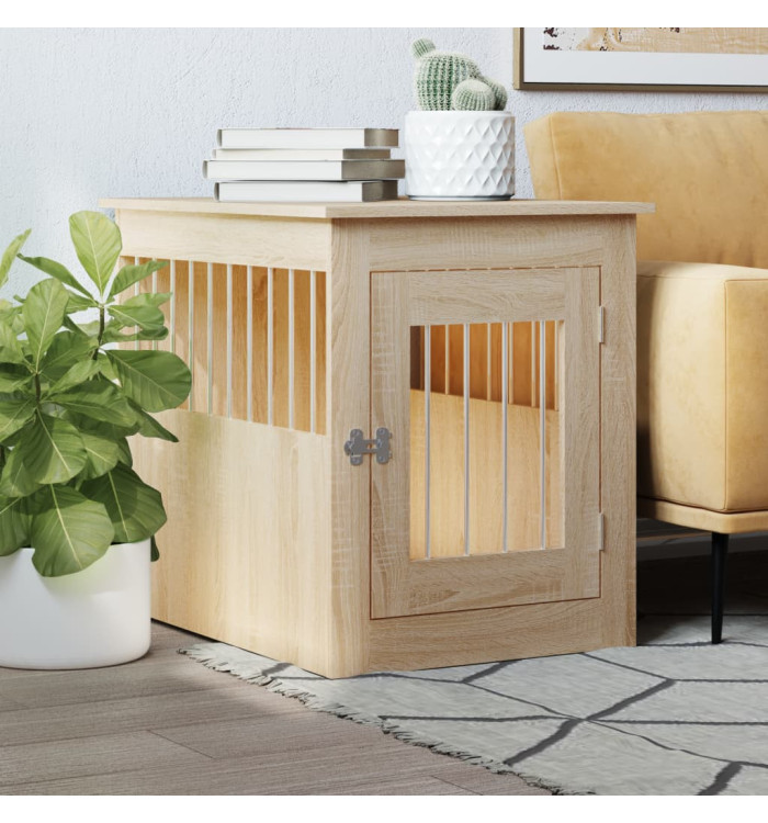 Meuble de cage pour chiens chêne sonoma 55x75x65 cm | Mobilier & Déco