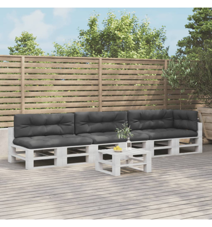 Coussins de palette lot de 7 anthracite tissu | Mobilier & Déco