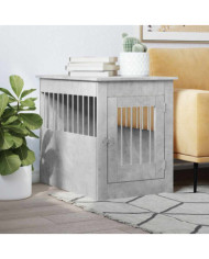 Meuble de cage pour chiens gris béton 55x80x68 cm | Mobilier & Déco