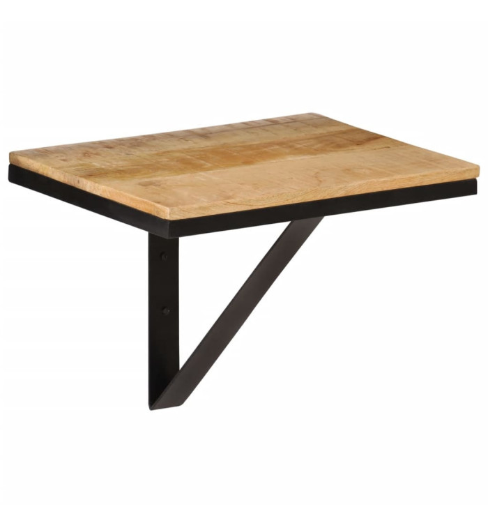 Étagère murale 40x30x32 cm bois massif de manguier et fer | Mobilier & Déco