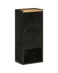Armoire de salle de bain 40x27x90 cm fer et bois de manguier | Mobilier & Déco