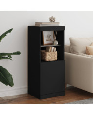 Buffet avec lumières LED noir 41x37x100 cm | Mobilier & Déco