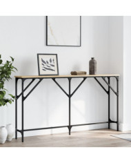 Table console chêne sonoma 140x23x75 cm bois d'ingénierie | Mobilier & Déco
