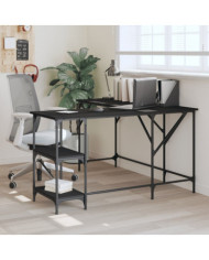 Bureau noir 139x139x75 cm bois d'ingénierie | Mobilier & Déco