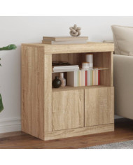 Buffet avec lumières LED chêne sonoma 60,5x37x67 cm | Mobilier & Déco