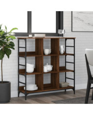 Buffet chêne marron 102x32x103,5 cm bois d'ingénierie | Mobilier & Déco