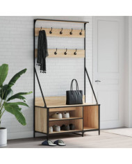 Porte-vêtements et rangement des chaussures chêne sonoma | Mobilier & Déco
