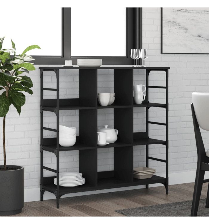 Buffet noir 102x32x103,5 cm bois d'ingénierie | Mobilier & Déco