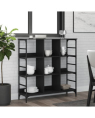 Buffet noir 102x32x103,5 cm bois d'ingénierie | Mobilier & Déco