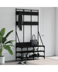 Porte-vêtements et rangement des chaussures noir 100x40x184 cm | Mobilier & Déco