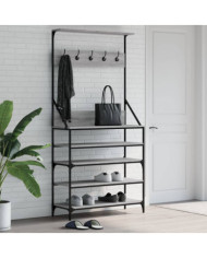 Porte-vêtements et rangement des chaussures sonoma gris | Mobilier & Déco