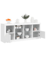 Buffet avec lumières LED blanc 163x37x67 cm | Mobilier & Déco