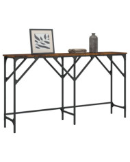 Table console chêne fumé 140x29x75 cm bois d'ingénierie | Mobilier & Déco