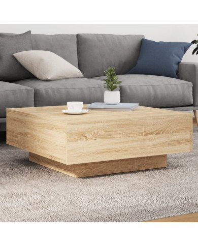 Table basse chêne sonoma 80x80x31 cm bois d'ingénierie | Mobilier & Déco