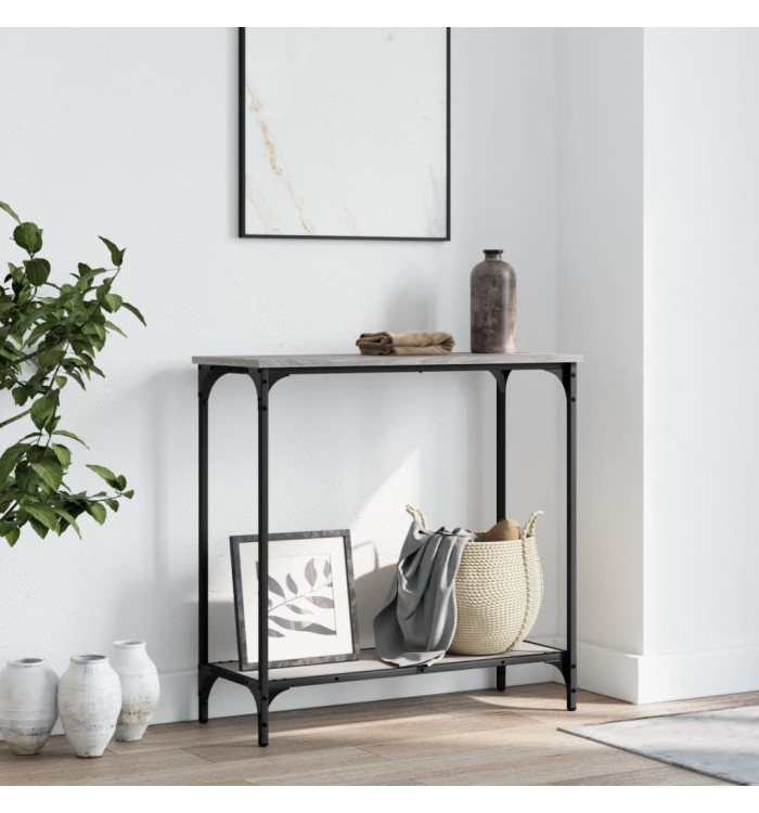 Table console sonoma gris 75x30,5x75 cm bois d'ingénierie | Mobilier & Déco
