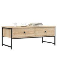 Table basse chêne sonoma 101x49x39,5 cm bois d'ingénierie | Mobilier & Déco