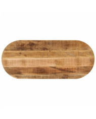 Dessus de table 80x40x3,8 cm ovale bois massif de manguier brut | Mobilier & Déco