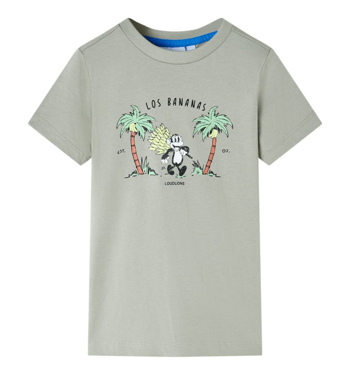 T-shirt pour enfants kaki clair 128 | Mobilier & Déco