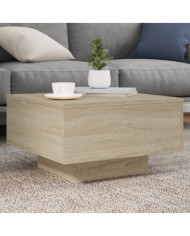Table basse chêne sonoma 55x55x31 cm bois d'ingénierie | Mobilier & Déco