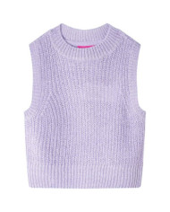 Gilet pull-over tricoté pour enfants lilas clair 128 | Mobilier & Déco