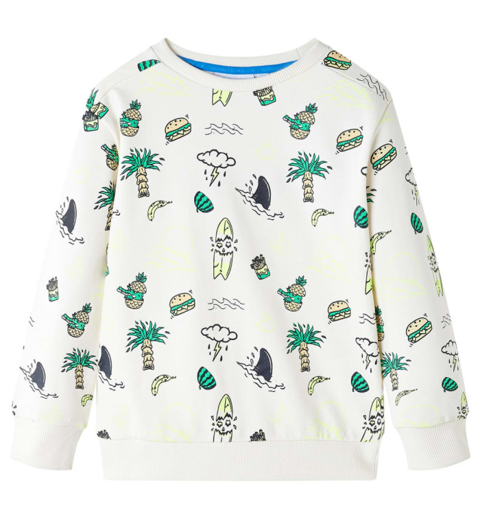 Sweat-shirt pour enfants écru doux 116 | Mobilier & Déco