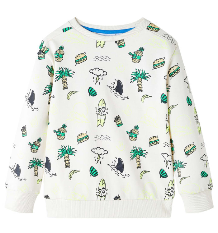 Sweat-shirt pour enfants écru doux 140 | Mobilier & Déco