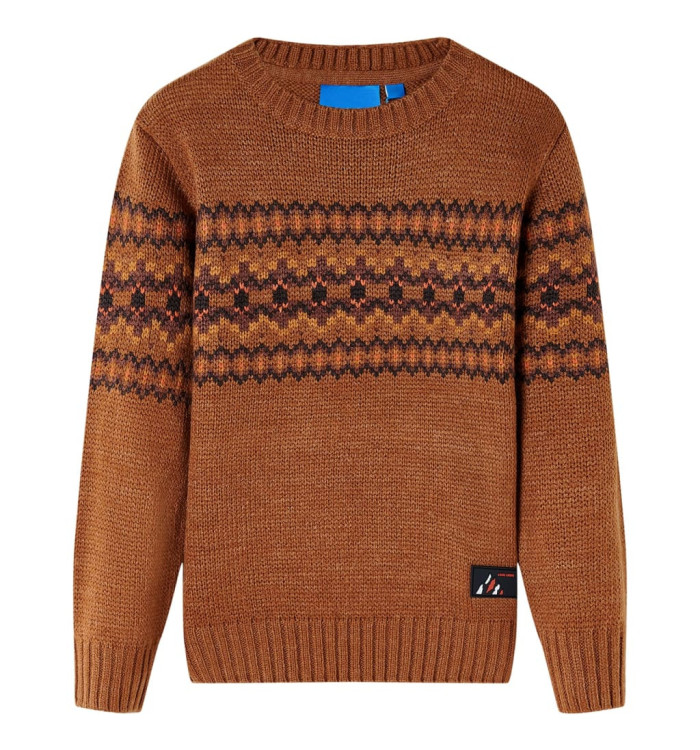 Pull-over tricoté pour enfants cognac 92 | Mobilier & Déco
