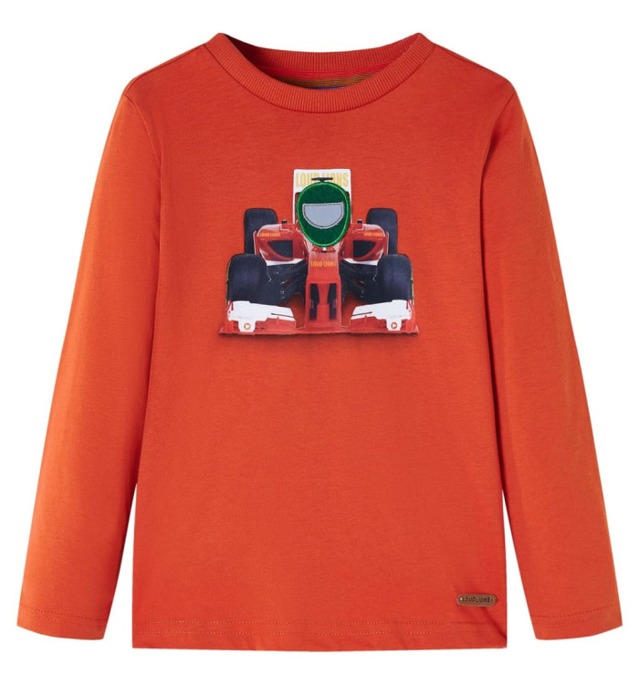 T-shirt enfant à manches longues orange 104 | Mobilier & Déco