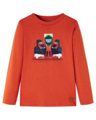 T-shirt enfant à manches longues orange 104 | Mobilier & Déco