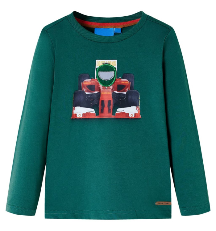 T-shirt enfant à manches longues vert 104 | Mobilier & Déco