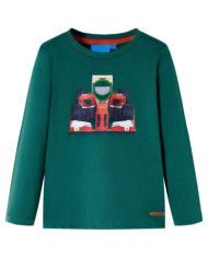T-shirt enfant à manches longues vert 104 | Mobilier & Déco
