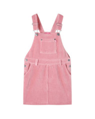 Robe salopette pour enfants velours côtelé rose clair 116 | Mobilier & Déco