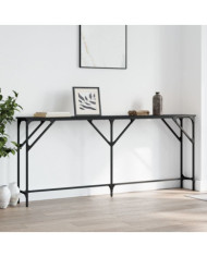 Table console noir 180x23x75 cm bois d'ingénierie | Mobilier & Déco