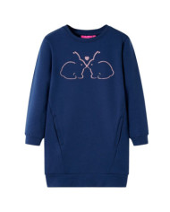 Robe sweatshirt pour enfants bleu marine 104 | Mobilier & Déco