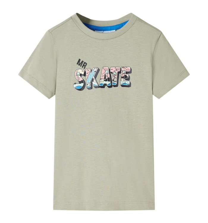 T-shirt pour enfants kaki clair 116 | Mobilier & Déco