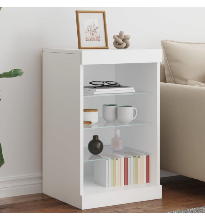 Buffet avec lumières LED blanc 41x37x67 cm | Mobilier & Déco