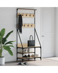 Porte-vêtements et rangement des chaussures chêne sonoma | Mobilier & Déco