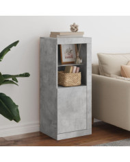 Buffet avec lumières LED gris béton 41x37x100 cm | Mobilier & Déco