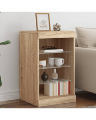 Buffet avec lumières LED chêne sonoma 41x37x67 cm | Mobilier & Déco
