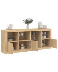 Buffet avec lumières LED chêne sonoma 164x37x67 cm | Mobilier & Déco