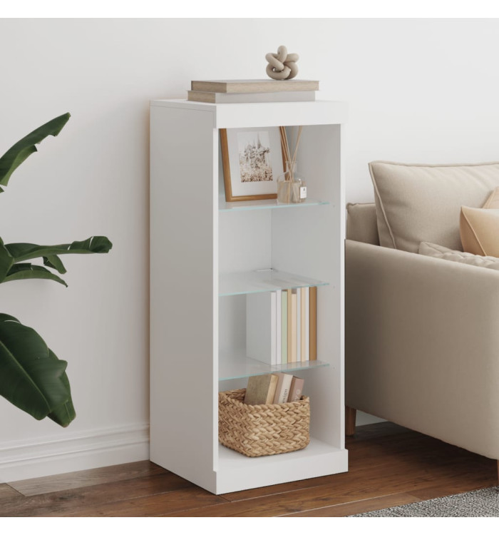 Buffet avec lumières LED blanc 41x37x100 cm | Mobilier & Déco
