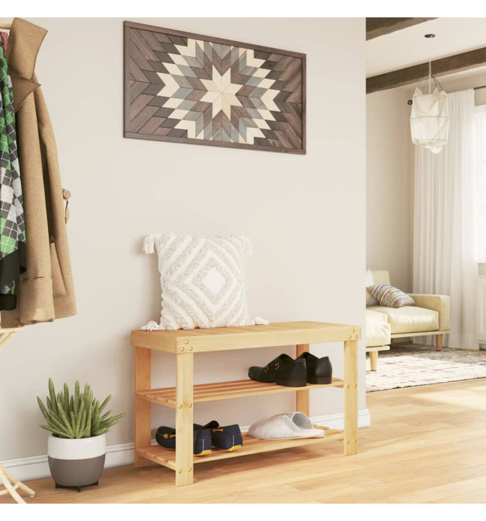 Étagère à chaussures 3 niveaux 70x27,5x45 cm bambou | Mobilier & Déco