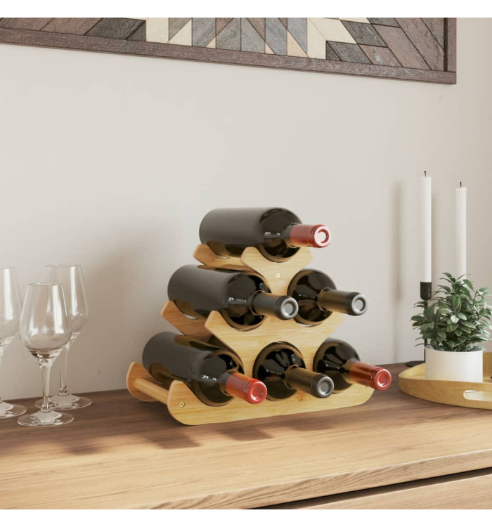 Casier à vin pour 6 bouteilles 35x18x25,5 cm bambou | Mobilier & Déco