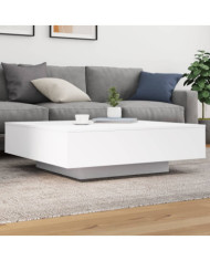 Table basse blanc 100x100x31 cm bois d'ingénierie | Mobilier & Déco