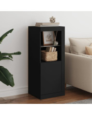 Buffet avec lumières LED noir 41x37x100 cm | Mobilier & Déco