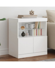Buffet avec lumières LED blanc 60x37x67 cm | Mobilier & Déco