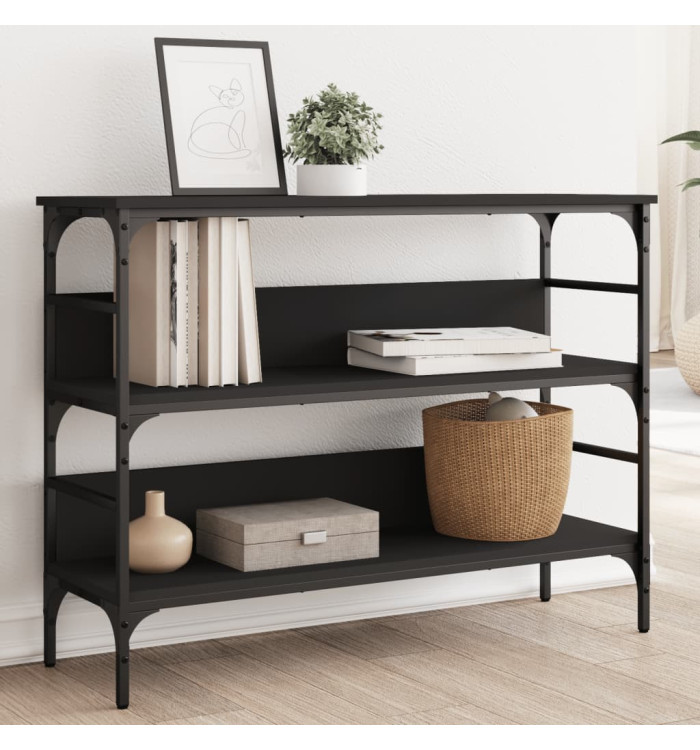 Table console noir 100x32x75 cm bois d'ingénierie | Mobilier & Déco