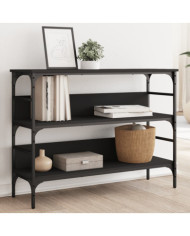 Table console noir 100x32x75 cm bois d'ingénierie | Mobilier & Déco